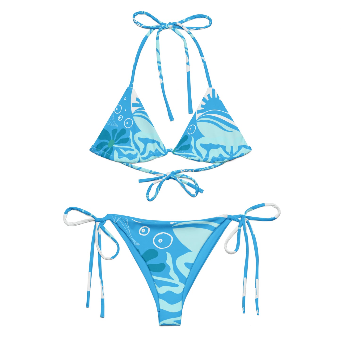 All I Need Is Deep Blue Sky String Bikini